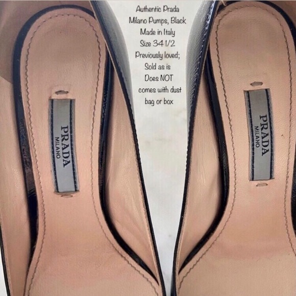 Shoes: Prada Milano 3” Pumps, Black, Size 34.5 - Picture 6 of 7
